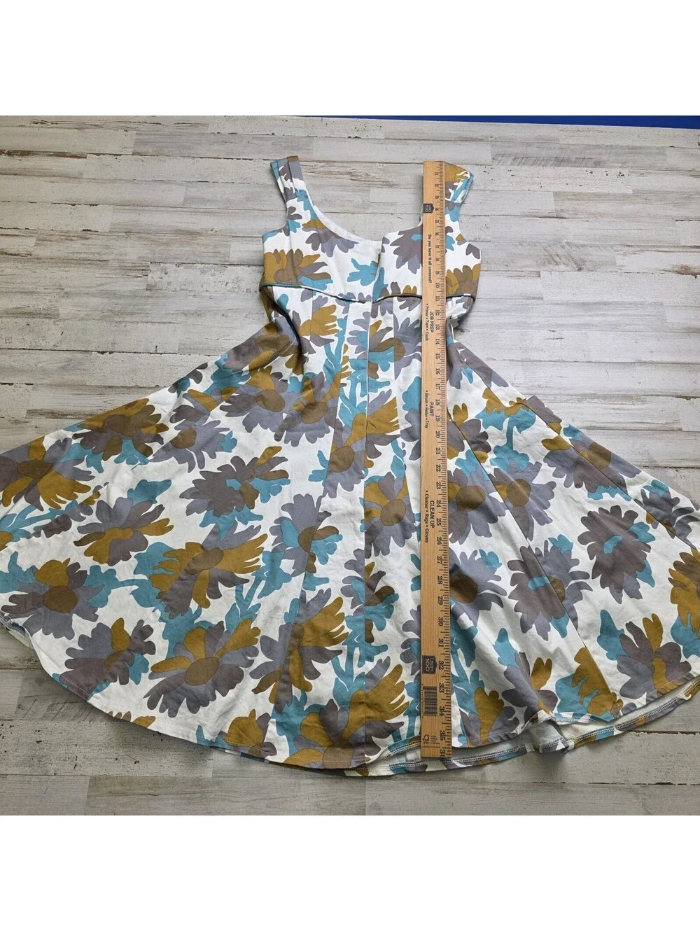 Maggy L Floral A-Line Dress - Cotton Size 6 Sleeveless Summer - Cute Comfortable - Picture 3 of 4